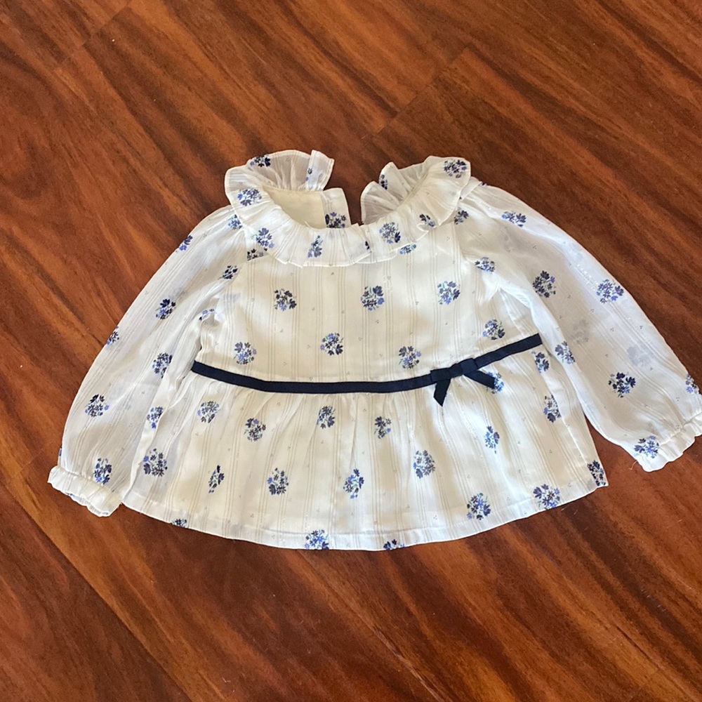 Janie and Jack 12-18 months long sleep fancy top